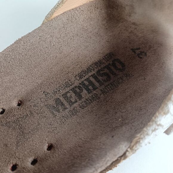Mephisto  women's Helen White Leather  Slip On Thong Cork Sandals  Eu 37 US 7 - Picture 15 of 15
